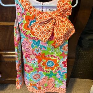 Little girls summer dress with bow